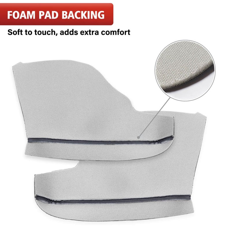 KBH Door Panel Armrest Cover Replacement for Honda Odyssey 2011-2017, Vinyl Leather, Car Door Arm Rest Replace Skin Upholstery, Anti-Scratch, 1 Pair, Dark Gray (Leather Part Only) - Image 3